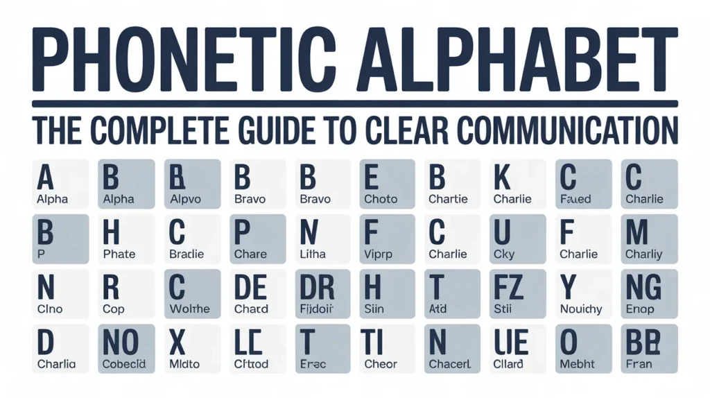 Phonetic Alphabet The Complete Guide to Clear Communication phonetic alphabet