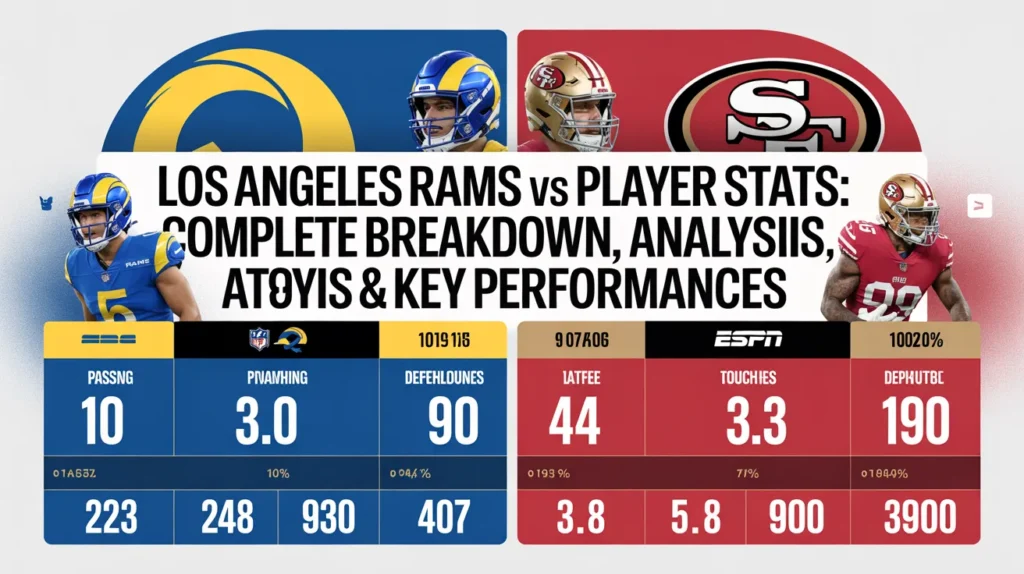 los angeles rams vs 49ers match player stats
