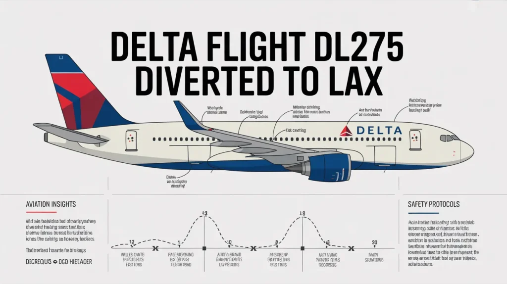 Delta Flight DL275 Diverted LAX, Causes, and Full Incident Analysis, and Aviation Insights. delta flight dl275 diverted lax